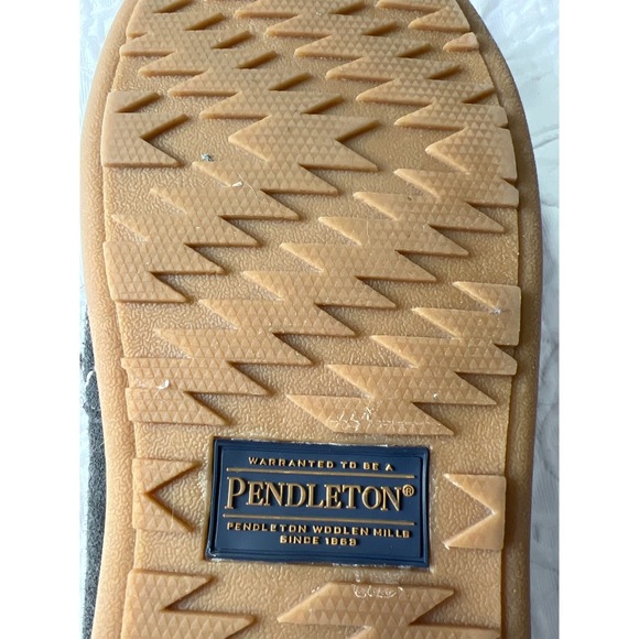 W's Pendleton Women's Mocasin Slipper US 8 grey lined laces - Picture 3 of 7